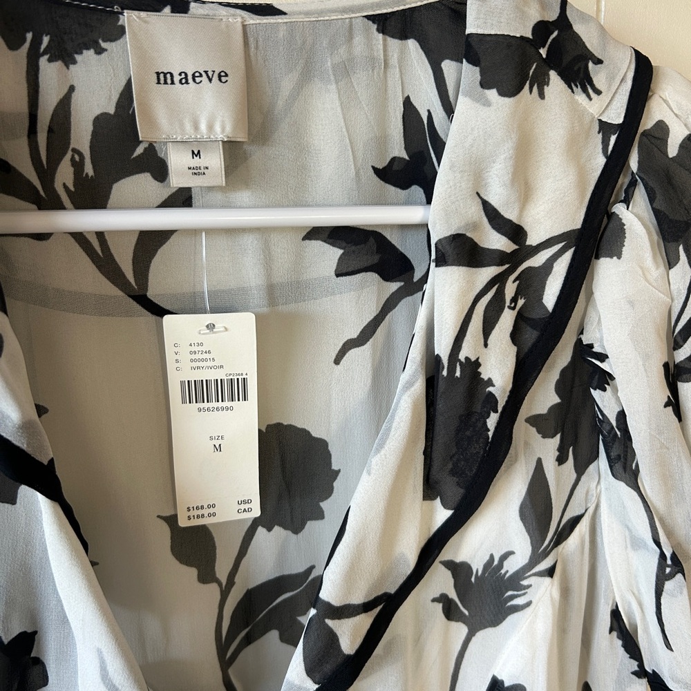 Maeve Monochrome Floral Dress - Picture 4 of 7